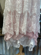 Load image into Gallery viewer, French Lace Ensemble including Chiffon Overtop - PINK & WHITE