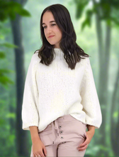 Load image into Gallery viewer, Soraya Boxy Boucle Sweater : SAGE