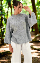 Load image into Gallery viewer, Soraya Boxy Boucle Sweater : SAGE