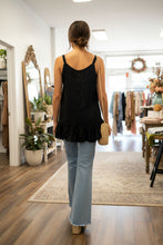 Load image into Gallery viewer, Roses Slip Top - BLACK
