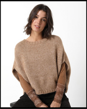 Load image into Gallery viewer, Long Sleeve T Shirt - French Lace Detail: DESERT
