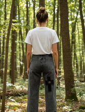 Load image into Gallery viewer, Patch Denims - BLACK WASH
