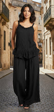 Load image into Gallery viewer, Palazzo Pants - EMBOSSEDBLACK

