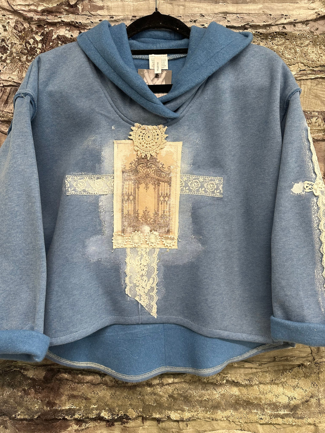 Sweatshirt - Cropped - DENIM: SALE