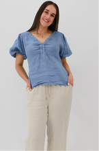Load image into Gallery viewer, Charlotte Puff Sleeve Top - WHITE

