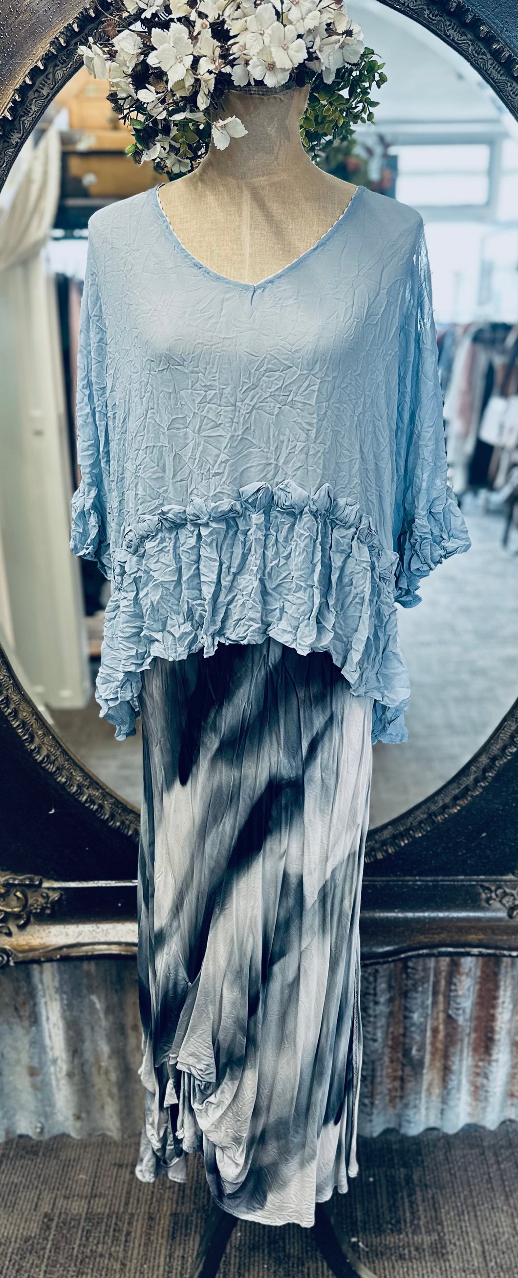 Ruffle Skirt - ICE BLUE