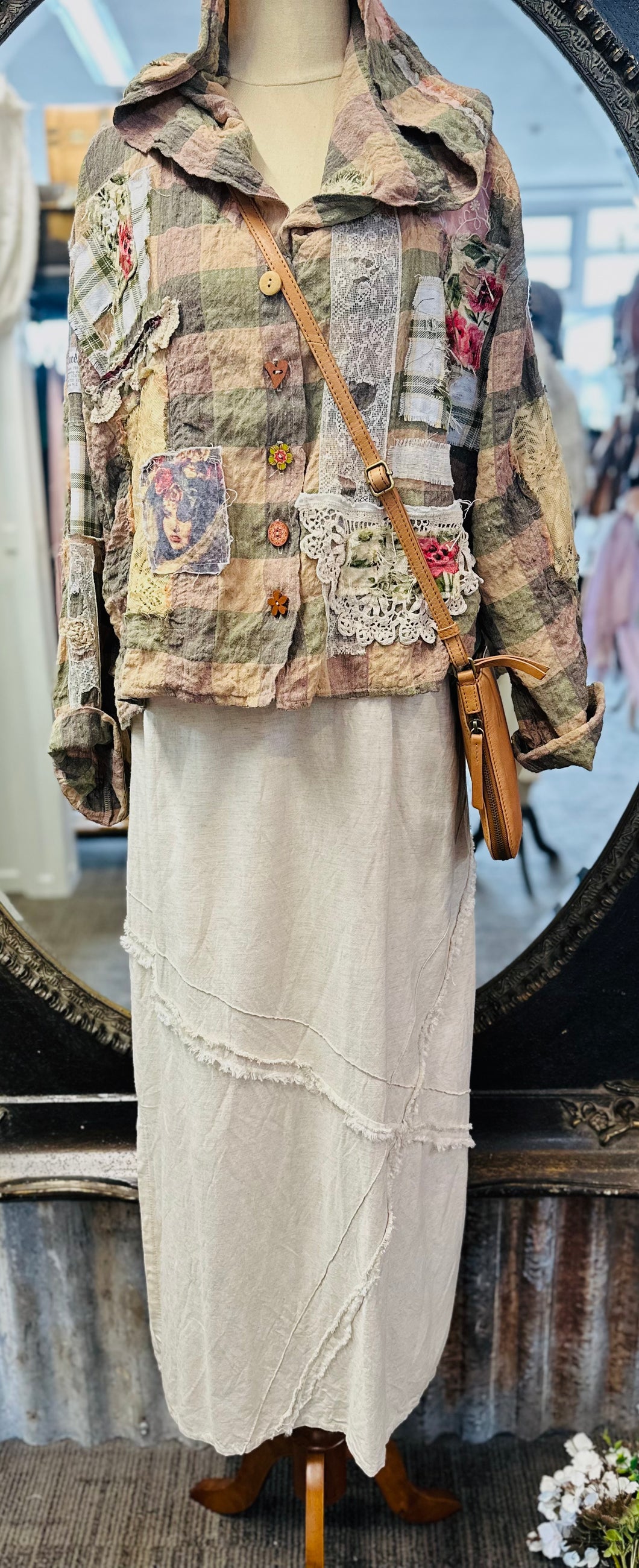 Fray Skirt - NATURAL
