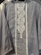 Load image into Gallery viewer, Prairie Armani Wing - CHARCOAL GINGHAM
