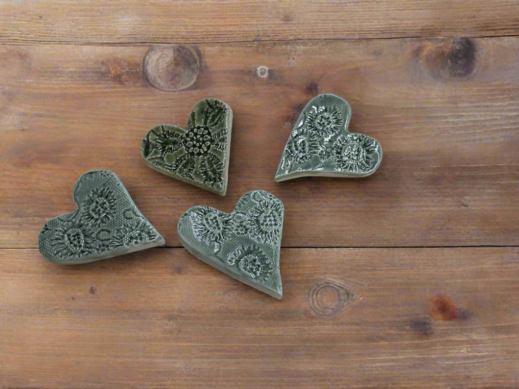 Ceramic Heart - SAGE