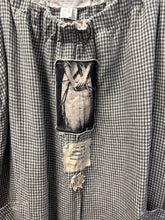Load image into Gallery viewer, Prairie Peasant Dress - CHARCOAL GINGHAM
