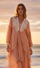 Load image into Gallery viewer, Origami Silk Duster Coat - CORAL BUFF
