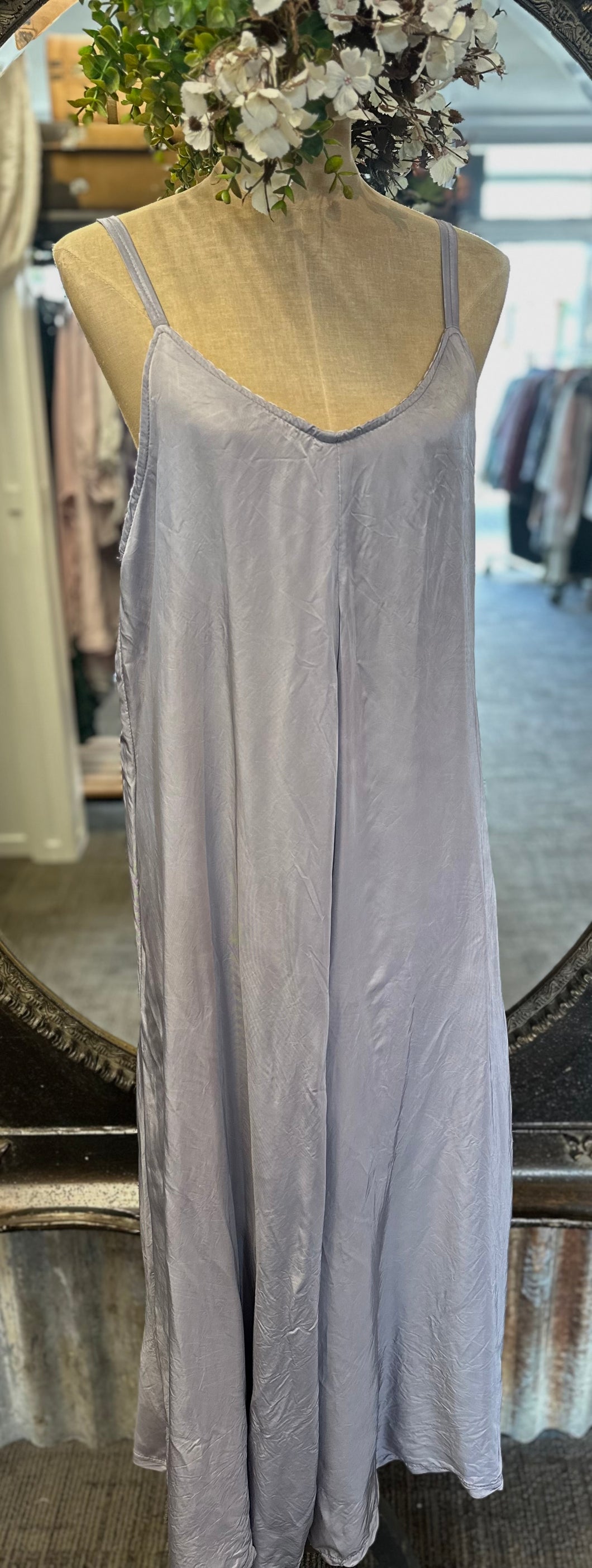 Satin Playsuit - WISTERIA