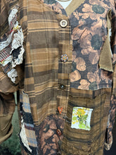 Load image into Gallery viewer, Boyfriend Shirt - PATCHED RUSTIC TONES
