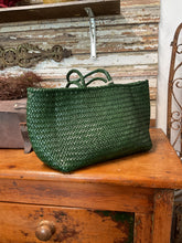 Load image into Gallery viewer, Woven Leather Bag - RED or GREEN
