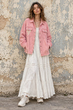 Load image into Gallery viewer, Denim Shacket - BUBBLEGUM

