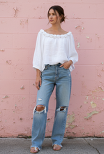 Load image into Gallery viewer, Roses Top - WHITE
