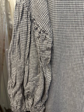Load image into Gallery viewer, Prairie Peasant Dress - CHARCOAL GINGHAM
