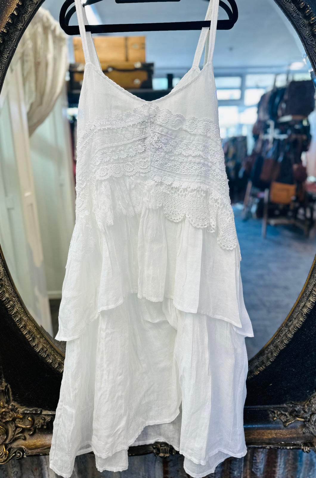 Ella -Rose linen over dress