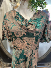 Load image into Gallery viewer, Valentina Dress - EMBOSSED EMERALD SATIN
