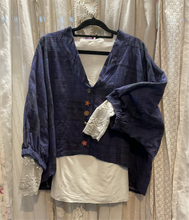 Load image into Gallery viewer, Long Sleeve T Shirt - French Lace Detail: BEIGE
