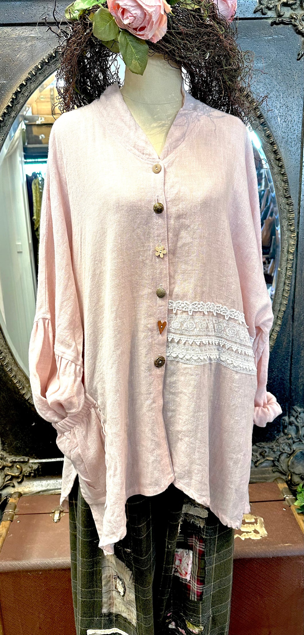Boyfriend Shirt - PINK (Wool)