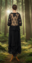 Load image into Gallery viewer, Rooshe Skirt - BLACK Linen Gauze

