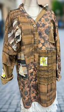 Load image into Gallery viewer, Boyfriend Shirt - PATCHED RUSTIC TONES
