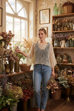 Load image into Gallery viewer, Lacey crop cotton knit
