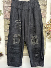 Load image into Gallery viewer, Wool Patch Pants - HERRINGBONE BLACK
