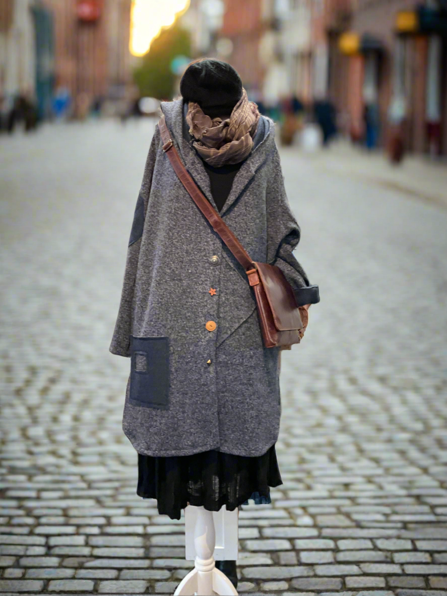 Jacket: soft knit - NAVY