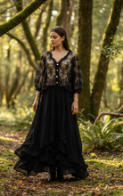 Load image into Gallery viewer, Rooshe Skirt - BLACK Linen Gauze
