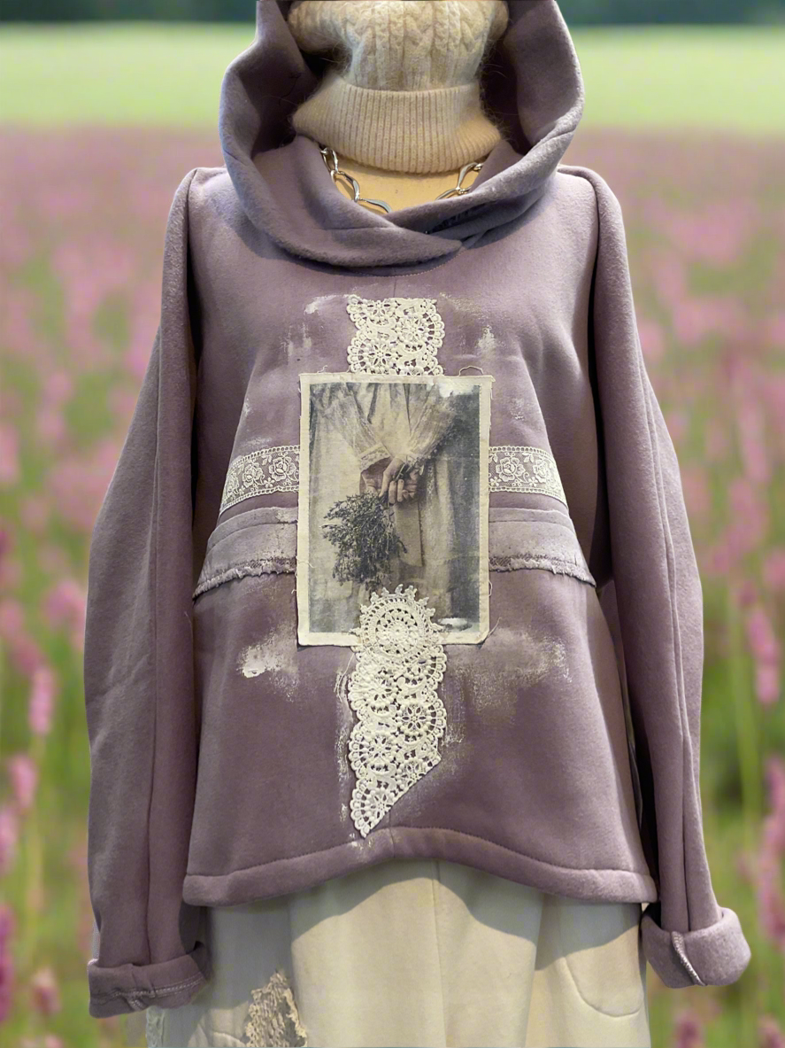 Sweatshirt - SMOKEY MAUVE - Medium/Large