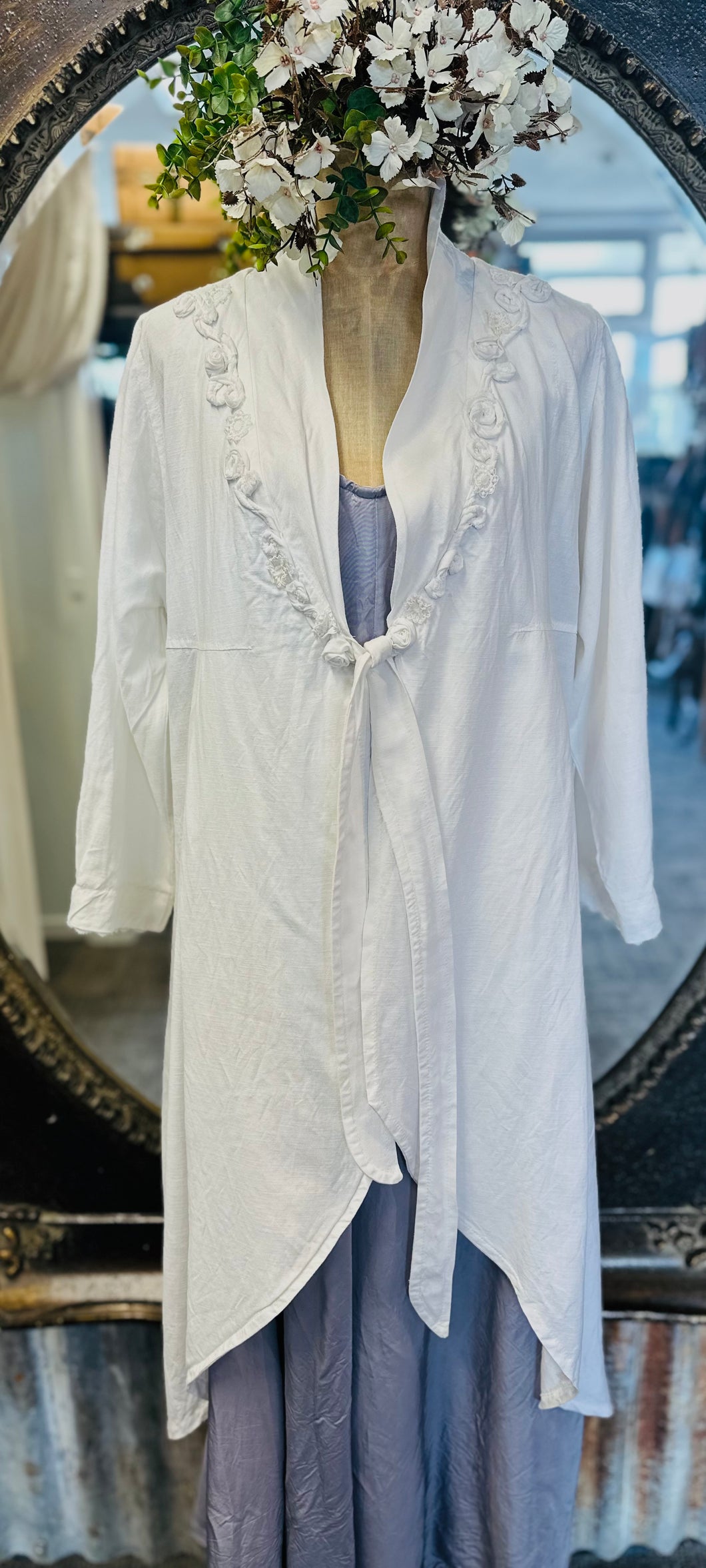 Coat - Linen: WHITE