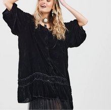 Load image into Gallery viewer, Velvet Coat - BLACK - SALE!!
