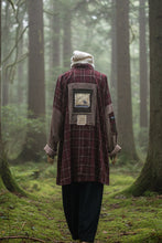 Load image into Gallery viewer, Boyfriend Shirt - PLUM CHECK PONY
