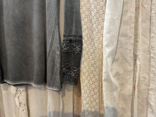 Load image into Gallery viewer, Long Sleeve T Shirt - French Lace Detail: CHARCOAL

