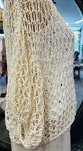 Load image into Gallery viewer, Lacey cream cotton knit sweater
