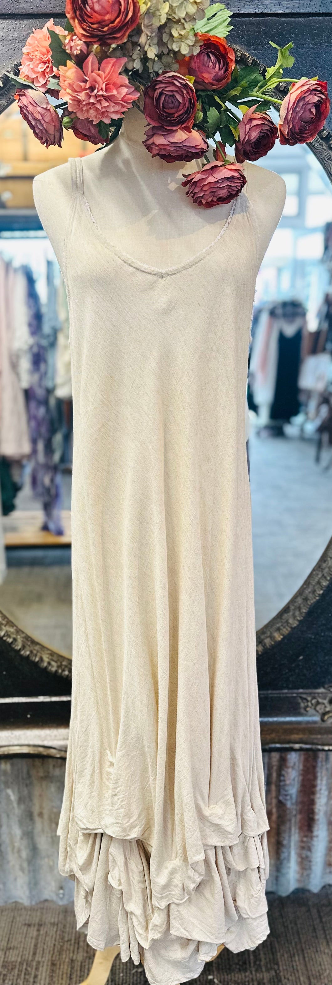 Slip Dress: NATURAL