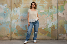 Load image into Gallery viewer, Paula Singlet - WHITE/NATURAL
