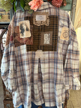 Load image into Gallery viewer, Patch Shirt - SKY PLAID
