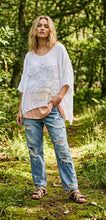 Load image into Gallery viewer, Linen &amp; Lace Vintage Top - CHALK
