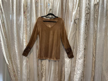 Load image into Gallery viewer, Long Sleeve T Shirt - French Lace Detail: DESERT
