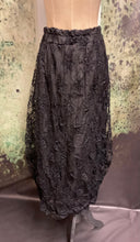 Load image into Gallery viewer, #5438 Bubble hem black lace midi skirt
