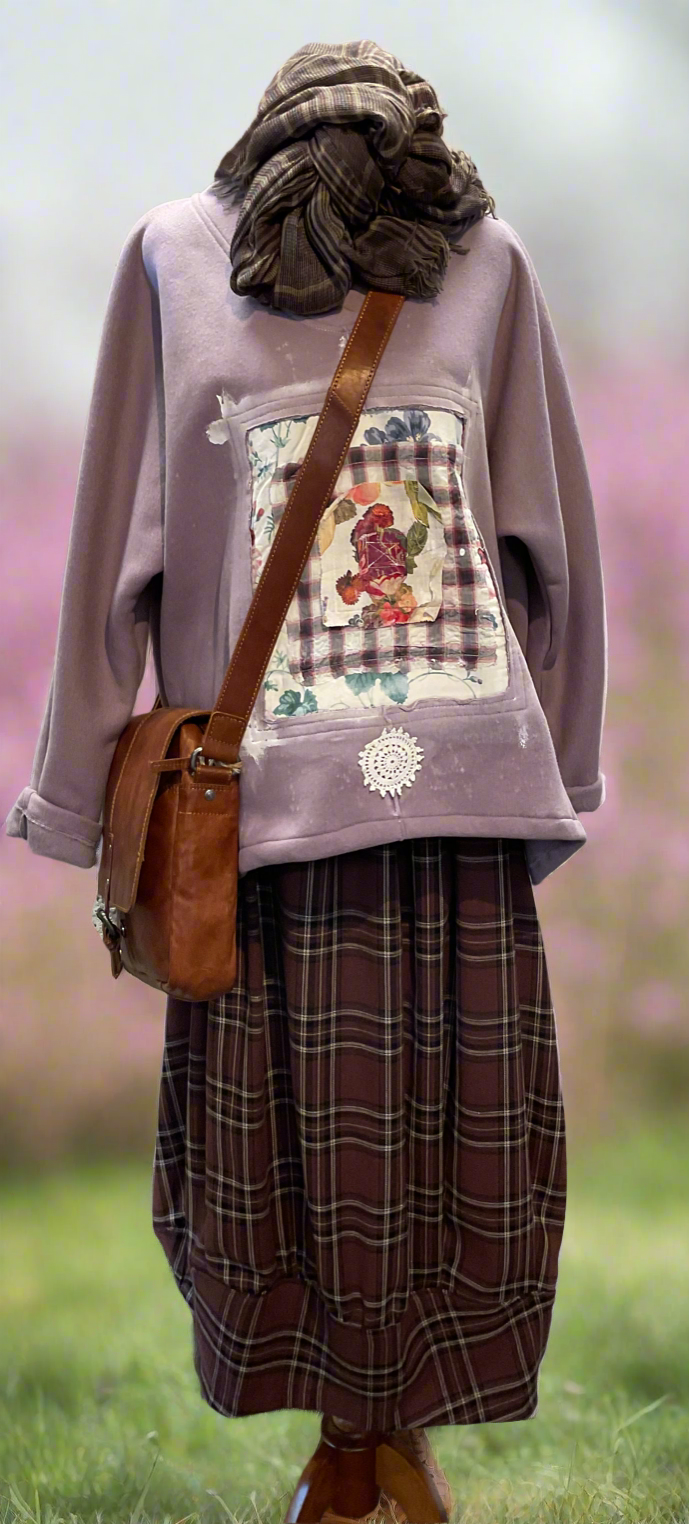 Sweatshirt - SMOKEY MAUVE - Large: SALE