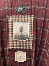Load image into Gallery viewer, Boyfriend Shirt - PLUM CHECK BOUQUET
