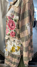 Load image into Gallery viewer, Patch Overshirt - DUSKY ROSE CHECK
