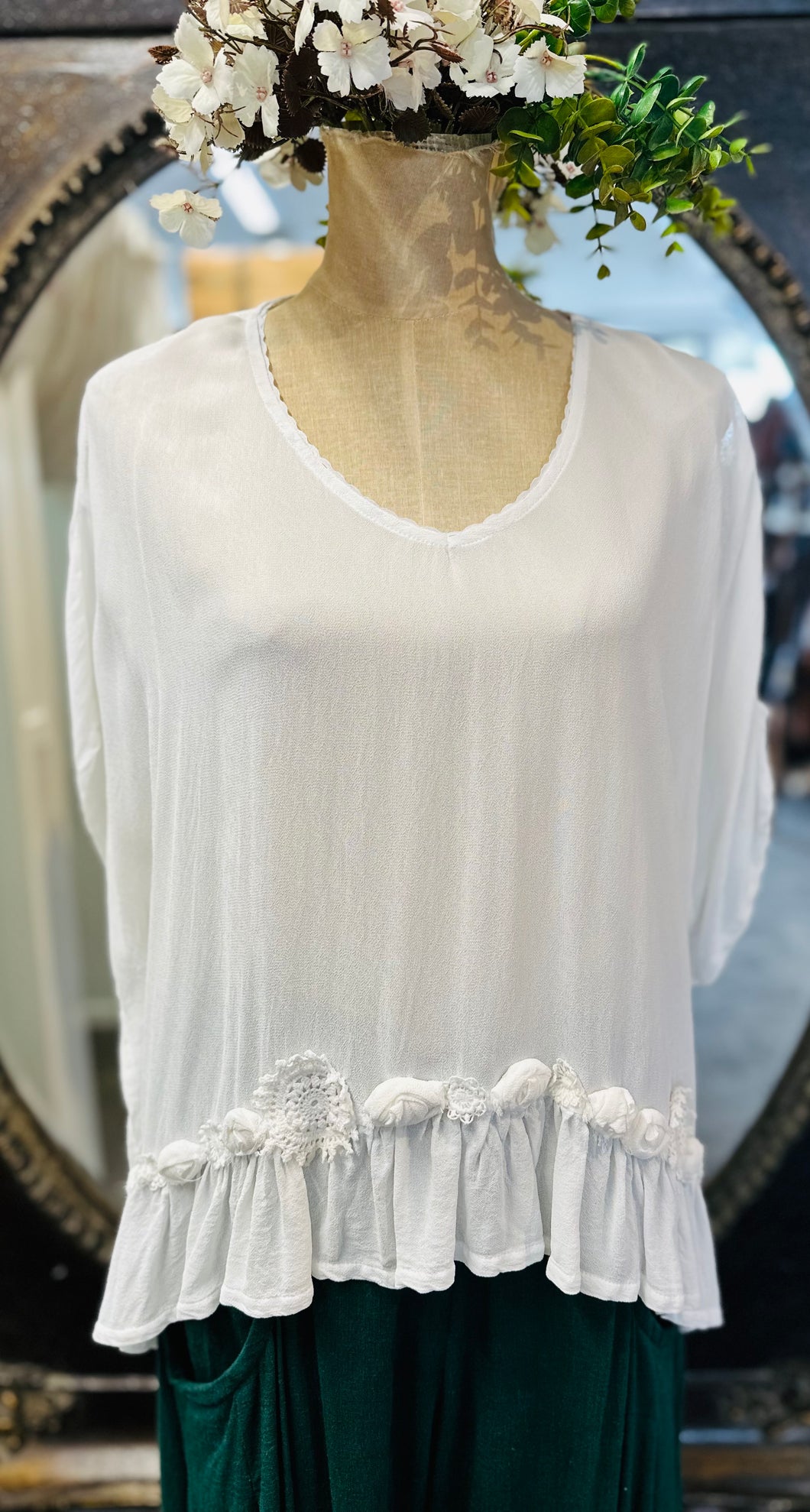 Roses Overtop - OFF WHITE