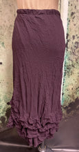 Load image into Gallery viewer, #5440 BlackBerry crinkle midi skirt with elasticated waist
