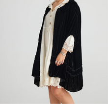 Load image into Gallery viewer, Velvet Coat - BLACK - SALE!!
