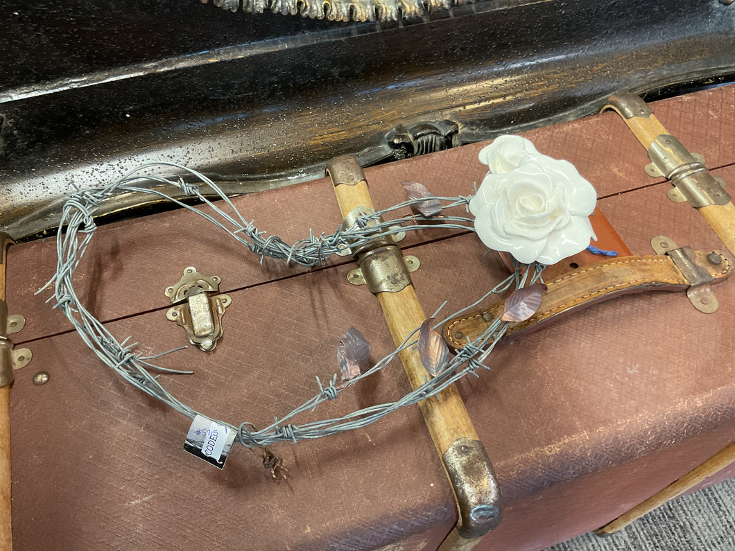 Ceramic on Steel - Roses - WHITE